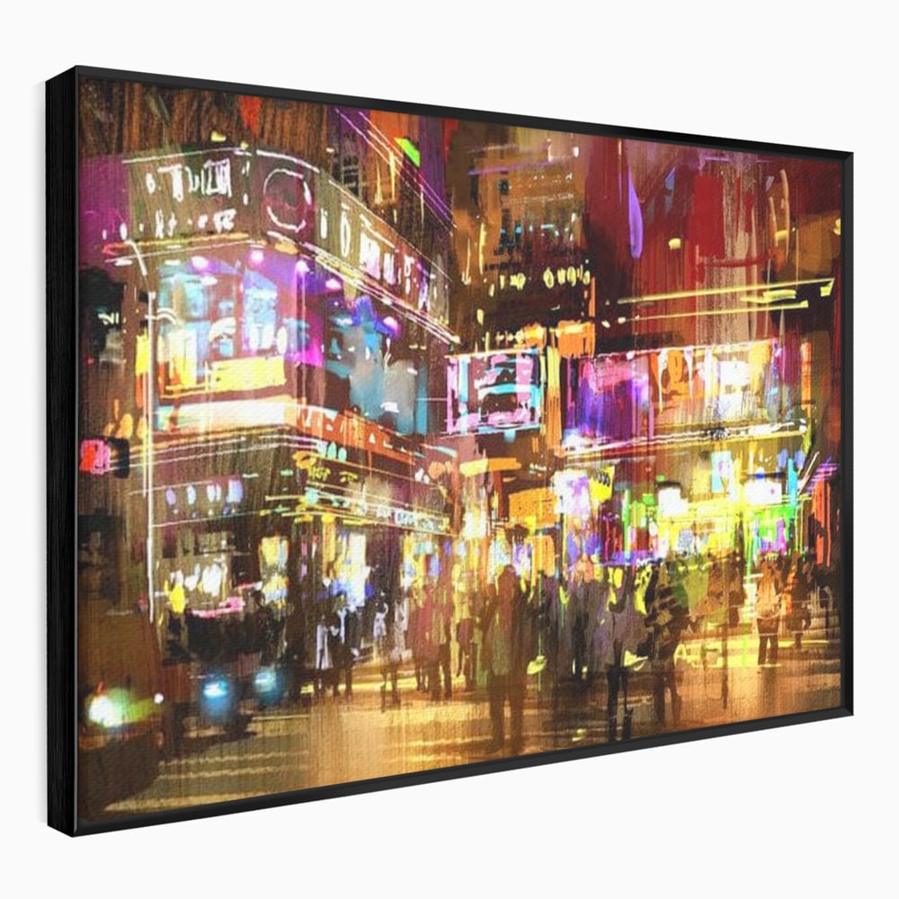 Tablou Canvas Premium, LuxCanva® O1023, Nopti Electrice, Exploziv, Stralucire, Oras, Strada, Univers, Colorit, Palpitant, Viteza, Reclame, Oameni, Plimbare, Carnaval, Neon, Birou, Living, Dormitor
