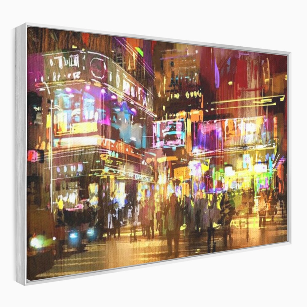 Tablou Canvas Premium, LuxCanva® O1023, Nopti Electrice, Exploziv, Stralucire, Oras, Strada, Univers, Colorit, Palpitant, Viteza, Reclame, Oameni, Plimbare, Carnaval, Neon, Birou, Living, Dormitor
