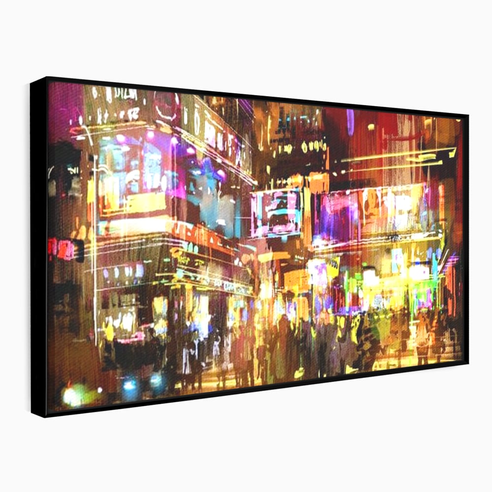 Tablou Canvas Premium, LuxCanva® O1023, Nopti Electrice, Exploziv, Stralucire, Oras, Strada, Univers, Colorit, Palpitant, Viteza, Reclame, Oameni, Plimbare, Carnaval, Neon, Birou, Living, Dormitor
