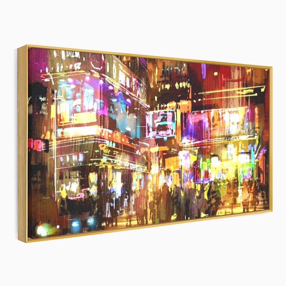 Tablou Canvas Premium, LuxCanva® O1023, Nopti Electrice, Exploziv, Stralucire, Oras, Strada, Univers, Colorit, Palpitant, Viteza, Reclame, Oameni, Plimbare, Carnaval, Neon, Birou, Living, Dormitor