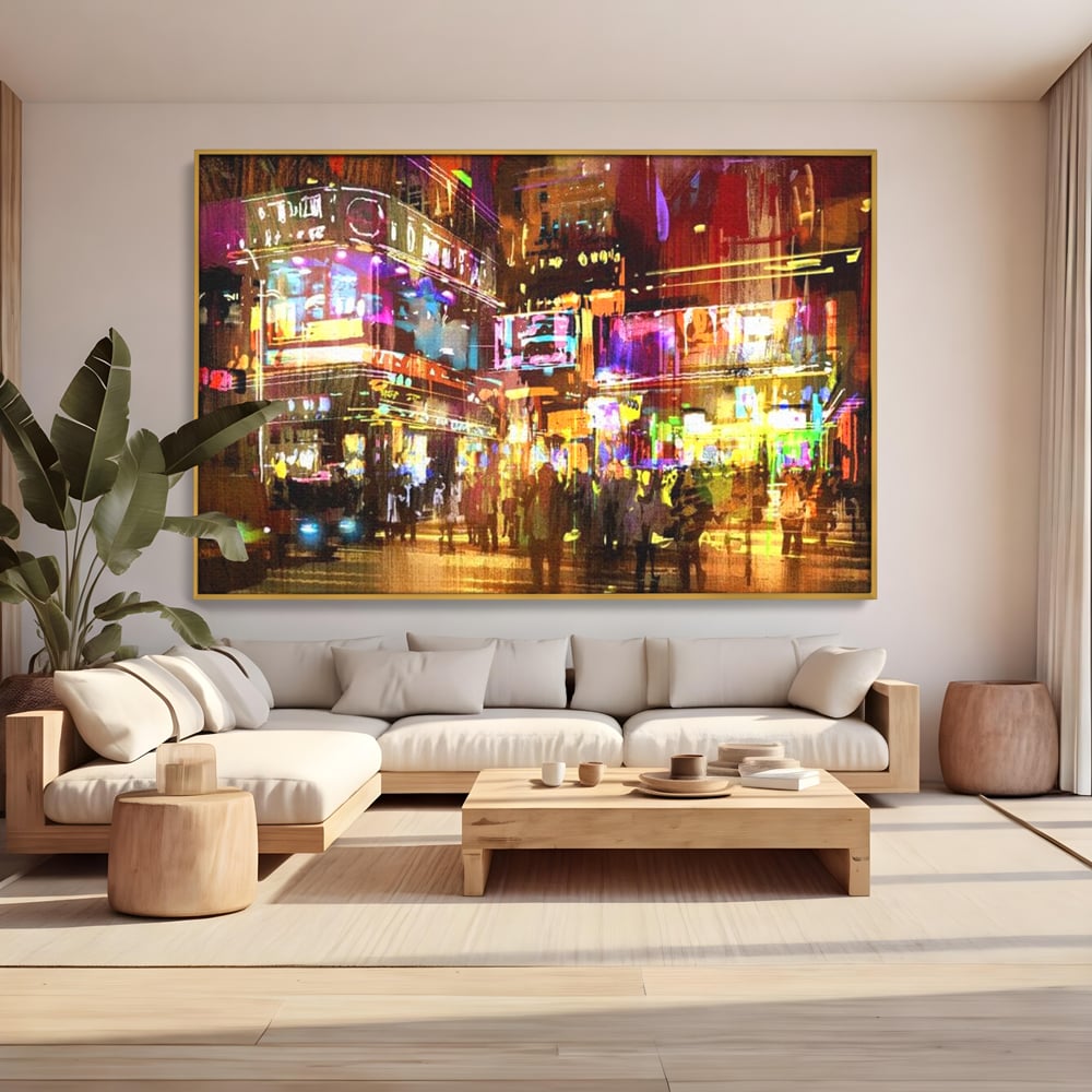 Tablou Canvas Premium, LuxCanva® O1023, Nopti Electrice, Exploziv, Stralucire, Oras, Strada, Univers, Colorit, Palpitant, Viteza, Reclame, Oameni, Plimbare, Carnaval, Neon, Birou, Living, Dormitor