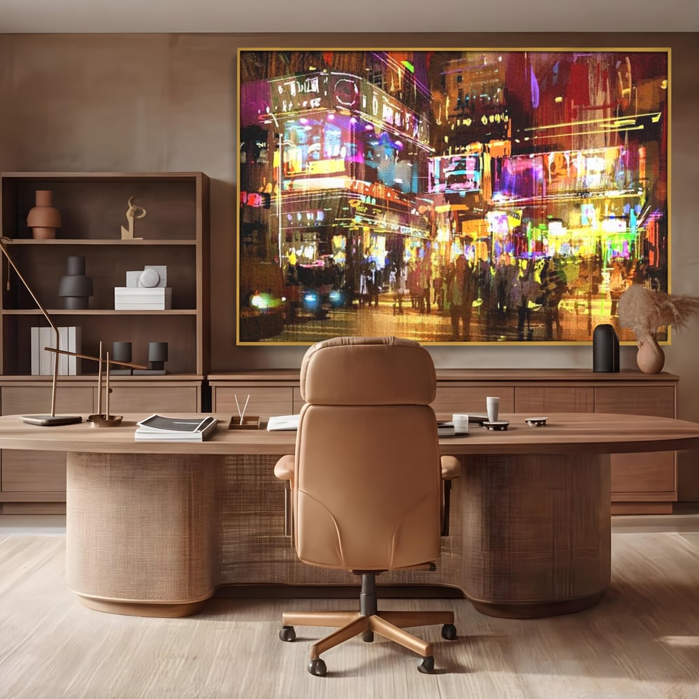 Tablou Canvas Premium, LuxCanva® O1023, Nopti Electrice, Exploziv, Stralucire, Oras, Strada, Univers, Colorit, Palpitant, Viteza, Reclame, Oameni, Plimbare, Carnaval, Neon, Birou, Living, Dormitor