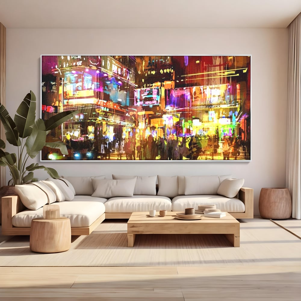 Tablou Canvas Premium, LuxCanva® O1023, Nopti Electrice, Exploziv, Stralucire, Oras, Strada, Univers, Colorit, Palpitant, Viteza, Reclame, Oameni, Plimbare, Carnaval, Neon, Birou, Living, Dormitor