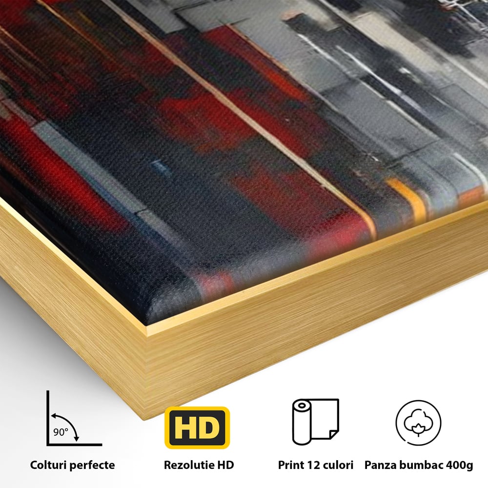 Leinwandbilder Premium, LuxCanva® O1025, Fragmente der Unendlichkeit, Feuer, Stille, Tiefe, Echo, Zeit, Schicksal, Mauern, Labyrinth, Brennen, Brüche, Sonnenuntergang, Schatten, Stadt, Schatten, Geometer, Büro, Wohnen, Schlafzimmer