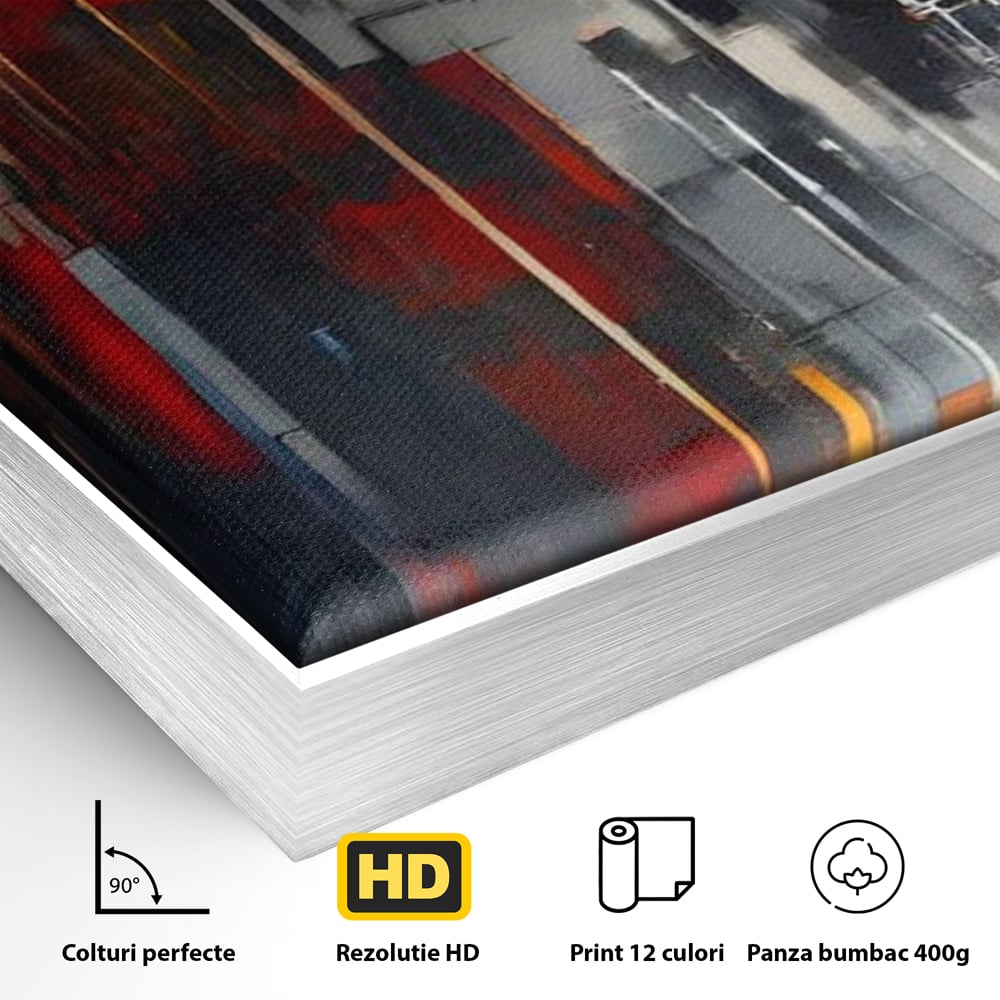 Leinwandbilder Premium, LuxCanva® O1025, Fragmente der Unendlichkeit, Feuer, Stille, Tiefe, Echo, Zeit, Schicksal, Mauern, Labyrinth, Brennen, Brüche, Sonnenuntergang, Schatten, Stadt, Schatten, Geometer, Büro, Wohnen, Schlafzimmer