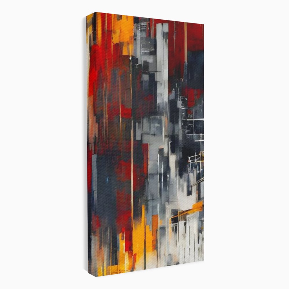 Leinwandbilder Premium, LuxCanva® O1025, Fragmente der Unendlichkeit, Feuer, Stille, Tiefe, Echo, Zeit, Schicksal, Mauern, Labyrinth, Brennen, Brüche, Sonnenuntergang, Schatten, Stadt, Schatten, Geometer, Büro, Wohnen, Schlafzimmer