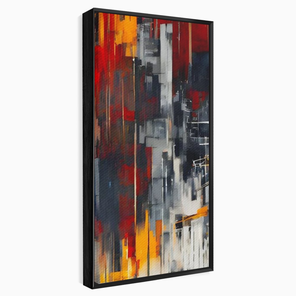 Leinwandbilder Premium, LuxCanva® O1025, Fragmente der Unendlichkeit, Feuer, Stille, Tiefe, Echo, Zeit, Schicksal, Mauern, Labyrinth, Brennen, Brüche, Sonnenuntergang, Schatten, Stadt, Schatten, Geometer, Büro, Wohnen, Schlafzimmer