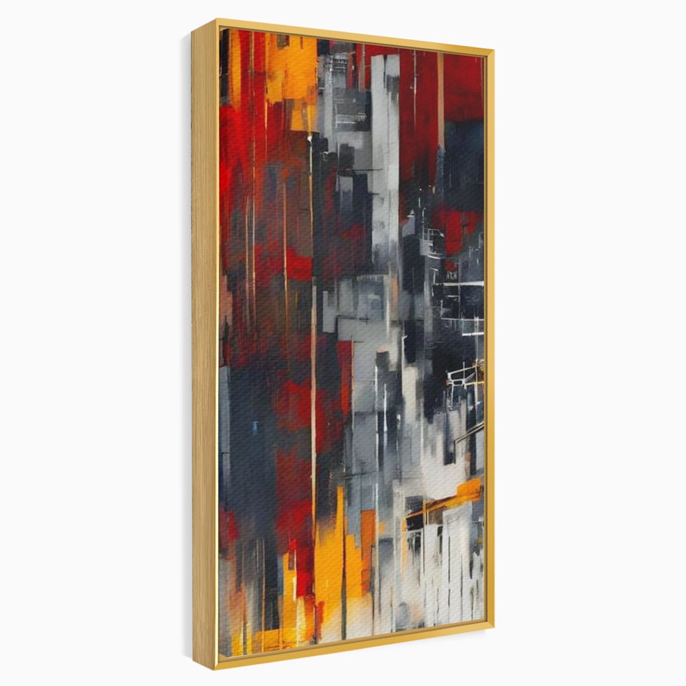Leinwandbilder Premium, LuxCanva® O1025, Fragmente der Unendlichkeit, Feuer, Stille, Tiefe, Echo, Zeit, Schicksal, Mauern, Labyrinth, Brennen, Brüche, Sonnenuntergang, Schatten, Stadt, Schatten, Geometer, Büro, Wohnen, Schlafzimmer