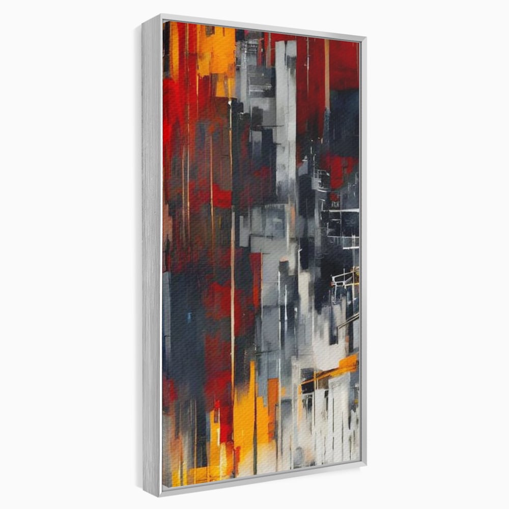 Leinwandbilder Premium, LuxCanva® O1025, Fragmente der Unendlichkeit, Feuer, Stille, Tiefe, Echo, Zeit, Schicksal, Mauern, Labyrinth, Brennen, Brüche, Sonnenuntergang, Schatten, Stadt, Schatten, Geometer, Büro, Wohnen, Schlafzimmer