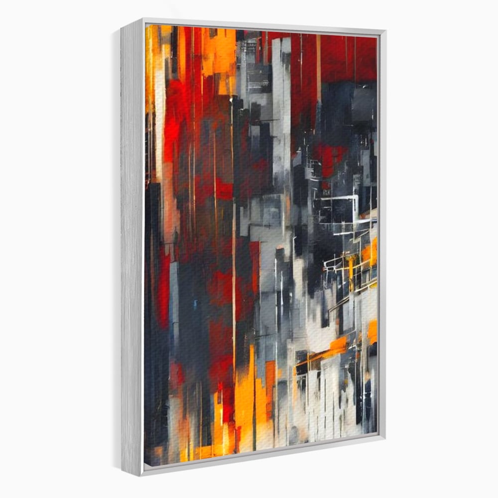 Leinwandbilder Premium, LuxCanva® O1025, Fragmente der Unendlichkeit, Feuer, Stille, Tiefe, Echo, Zeit, Schicksal, Mauern, Labyrinth, Brennen, Brüche, Sonnenuntergang, Schatten, Stadt, Schatten, Geometer, Büro, Wohnen, Schlafzimmer