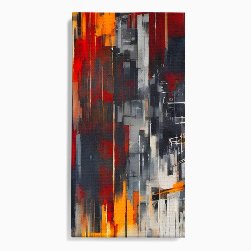 Leinwandbilder Premium, LuxCanva® O1025, Fragmente der Unendlichkeit, Feuer, Stille, Tiefe, Echo, Zeit, Schicksal, Mauern, Labyrinth, Brennen, Brüche, Sonnenuntergang, Schatten, Stadt, Schatten, Geometer, Büro, Wohnen, Schlafzimmer