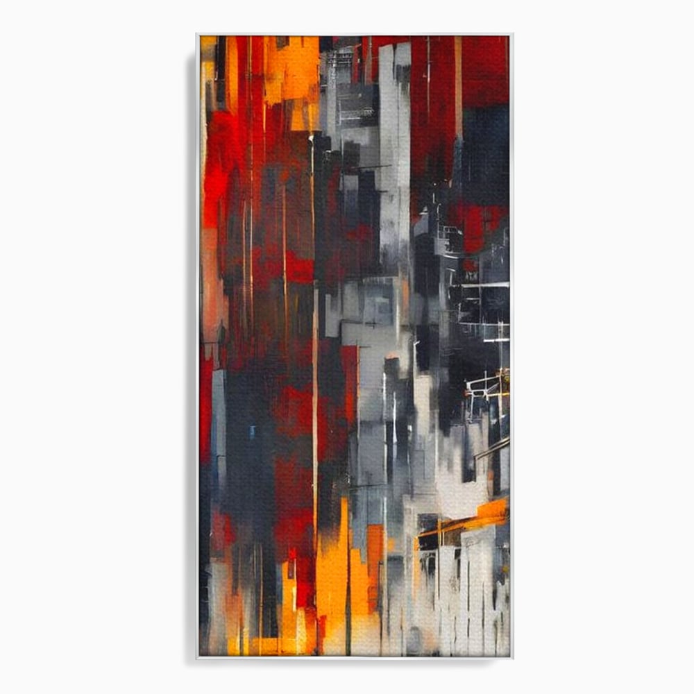 Leinwandbilder Premium, LuxCanva® O1025, Fragmente der Unendlichkeit, Feuer, Stille, Tiefe, Echo, Zeit, Schicksal, Mauern, Labyrinth, Brennen, Brüche, Sonnenuntergang, Schatten, Stadt, Schatten, Geometer, Büro, Wohnen, Schlafzimmer
