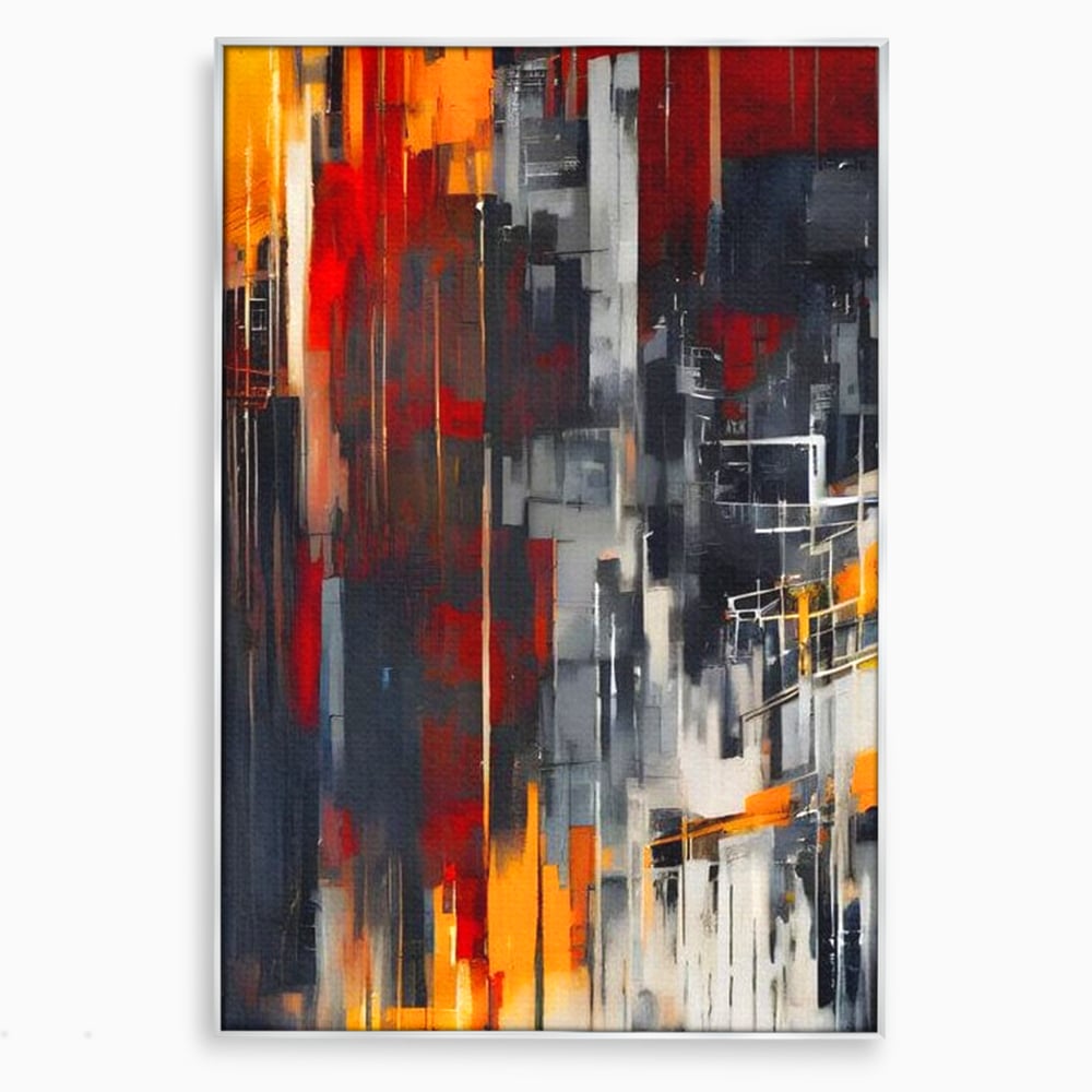 Leinwandbilder Premium, LuxCanva® O1025, Fragmente der Unendlichkeit, Feuer, Stille, Tiefe, Echo, Zeit, Schicksal, Mauern, Labyrinth, Brennen, Brüche, Sonnenuntergang, Schatten, Stadt, Schatten, Geometer, Büro, Wohnen, Schlafzimmer