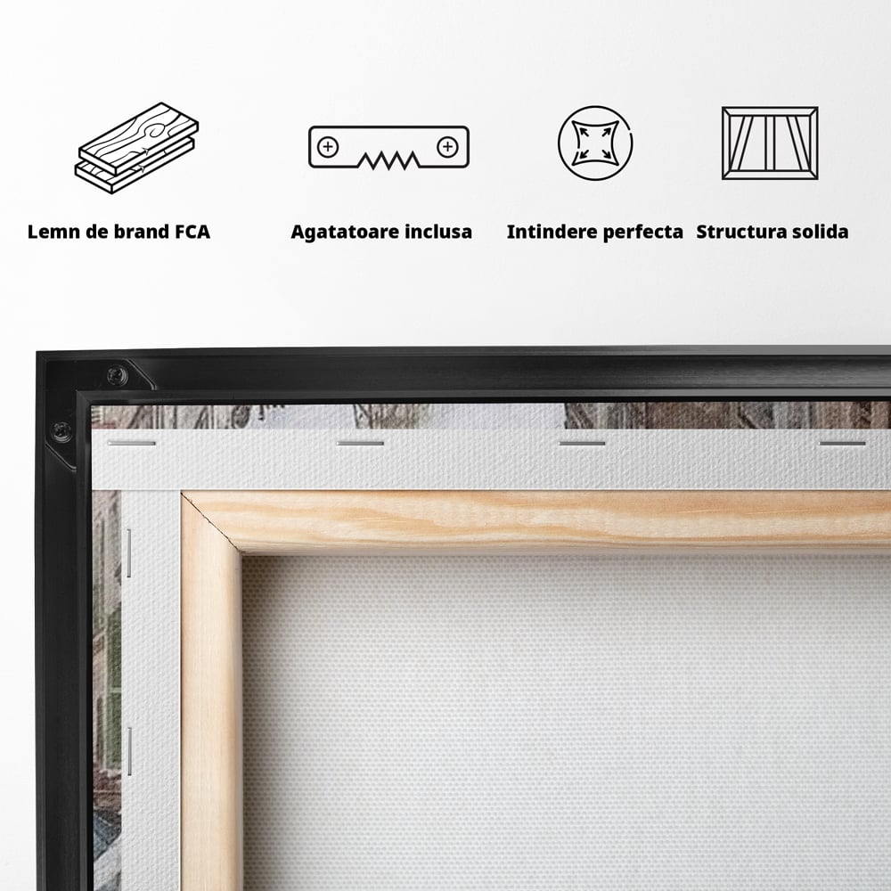 Tablou Canvas Premium, LuxCanva® O1026, Inimi Pariziene, Franta, Turnul Eiffel, Aglomerat, Bulevard, Vechi, Boem, Trecut, Capitala, Etern, Pitoresc, Romantism, Elegant, Birou, Living, Dormitor