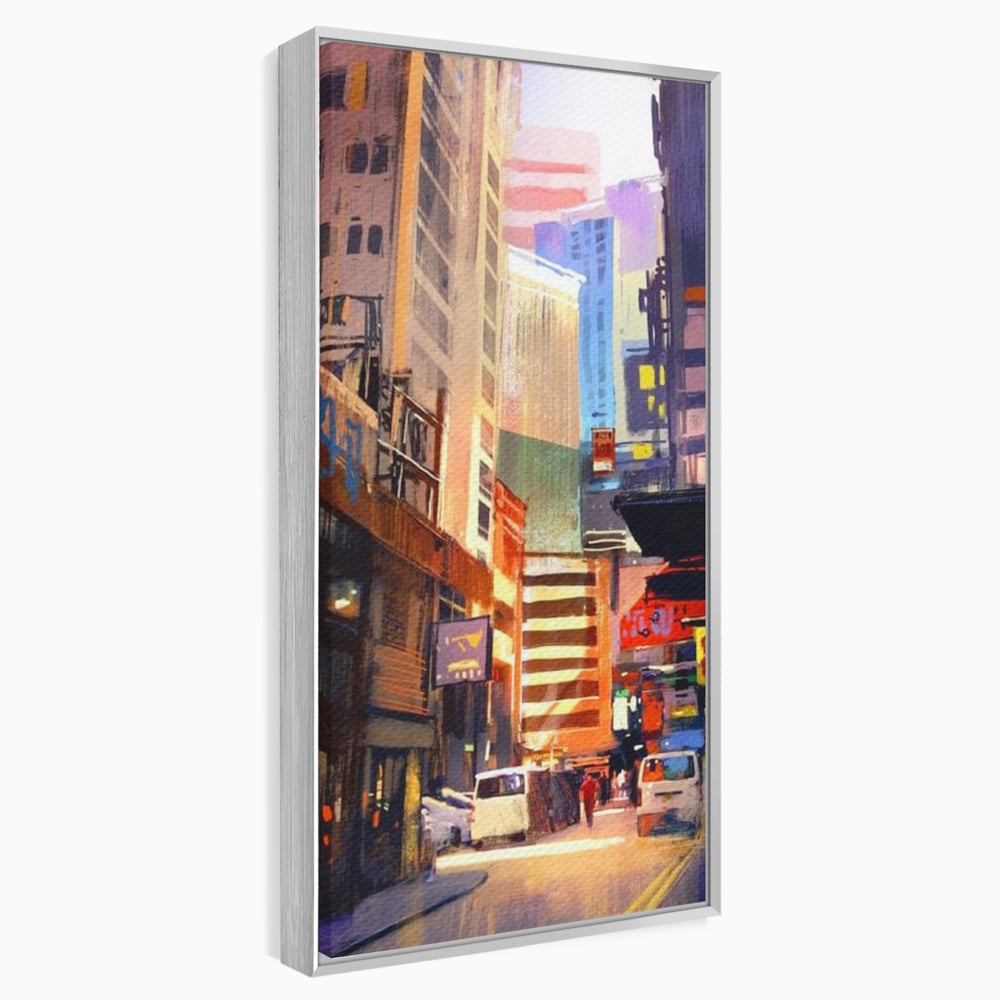 Tablou Canvas Premium, LuxCanva® O1029, Asia Misterioasa, Labirint, Oras, Flacari, Culoare, Alei, Viitor, Restaurant, Magazin, Beton, Reclame, Vacanta, Turism, Calatorie, Birou, Living, Dormitor