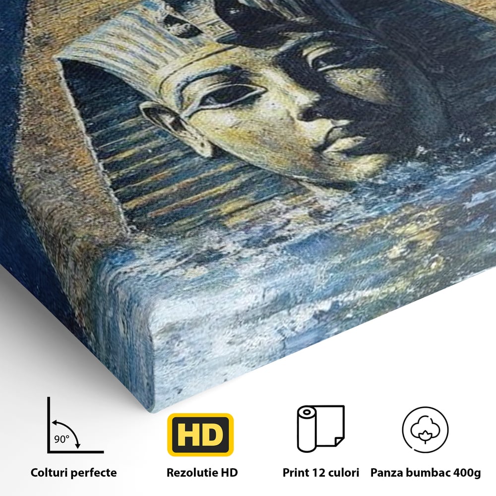 Leinwandbilder Premium, LuxCanva® O1039, Geheimnisse der Pharaonen, Pyramide, Wasser, Ewigkeit, Gesicht, Ägypten, Antike, Antike, Macht, Macht, Antike, Sphinx, Heilige, Symbole, Zivilisation, Tempel, Büro, Wohnen, Schlafzimmer