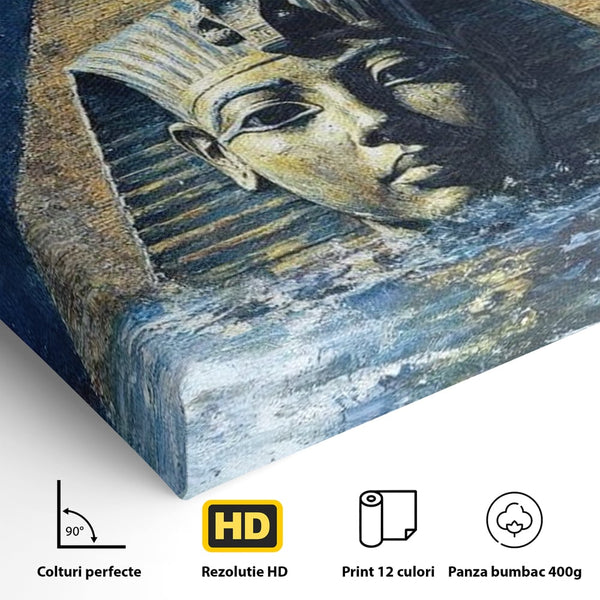 Leinwandbilder Premium, LuxCanva® O1039, Geheimnisse der Pharaonen, Pyramide, Wasser, Ewigkeit, Gesicht, Ägypten, Antike, Antike, Macht, Macht, Antike, Sphinx, Heilige, Symbole, Zivilisation, Tempel, Büro, Wohnen, Schlafzimmer