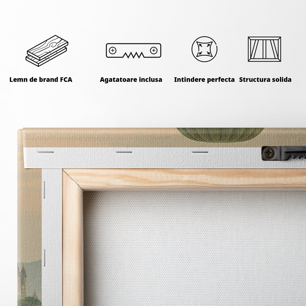 Tablou Canvas Premium, LuxCanva® O1040, Aventura in Myanmar, Zbor, Balon, Aur, Templu, Cer, Pamant, Magie, Asia, Calatorie, Rasarit, Libertate, Budism, Pagode, Liniste, Birou, Living, Dormitor