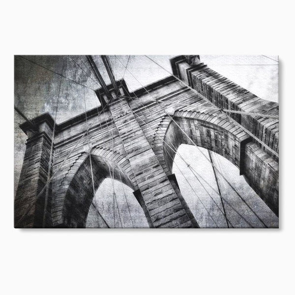 Tablou Canvas Premium, LuxCanva® O1041, Podul Brooklyn, New York, Arhitectura, Iconic, Pod, Infinit, Industrial, Urban, Atemporal, Stabilitate, Rezistenta, Maretie, Vis, Birou, Living, Dormitor