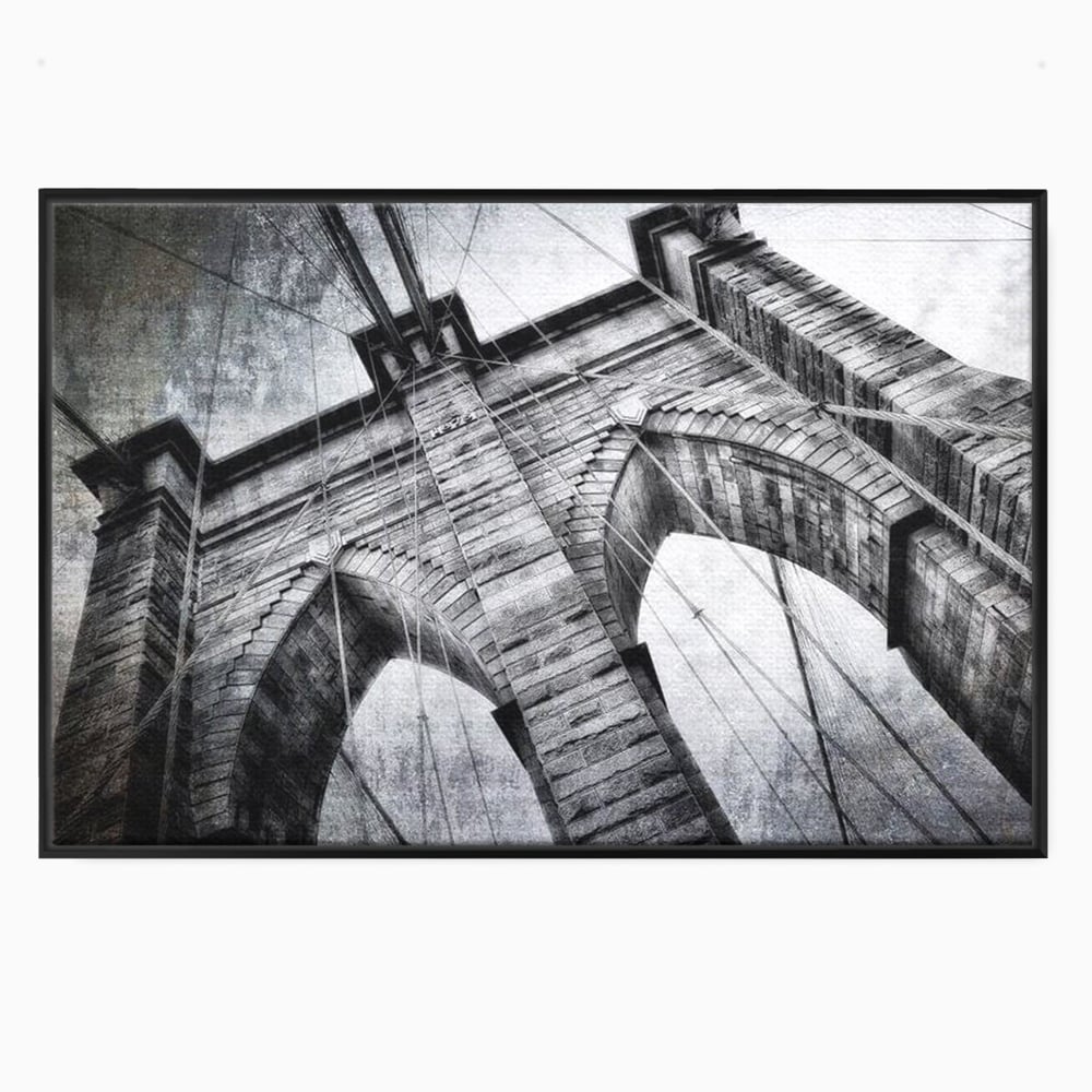 Tablou Canvas Premium, LuxCanva® O1041, Podul Brooklyn, New York, Arhitectura, Iconic, Pod, Infinit, Industrial, Urban, Atemporal, Stabilitate, Rezistenta, Maretie, Vis, Birou, Living, Dormitor