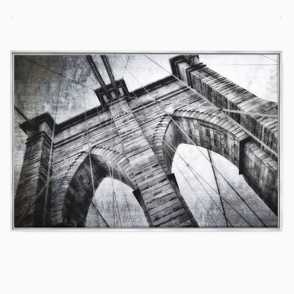 Tablou Canvas Premium, LuxCanva® O1041, Podul Brooklyn, New York, Arhitectura, Iconic, Pod, Infinit, Industrial, Urban, Atemporal, Stabilitate, Rezistenta, Maretie, Vis, Birou, Living, Dormitor