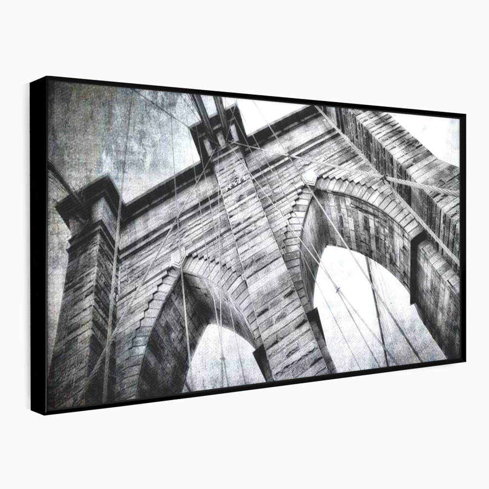 Tablou Canvas Premium, LuxCanva® O1041, Podul Brooklyn, New York, Arhitectura, Iconic, Pod, Infinit, Industrial, Urban, Atemporal, Stabilitate, Rezistenta, Maretie, Vis, Birou, Living, Dormitor
