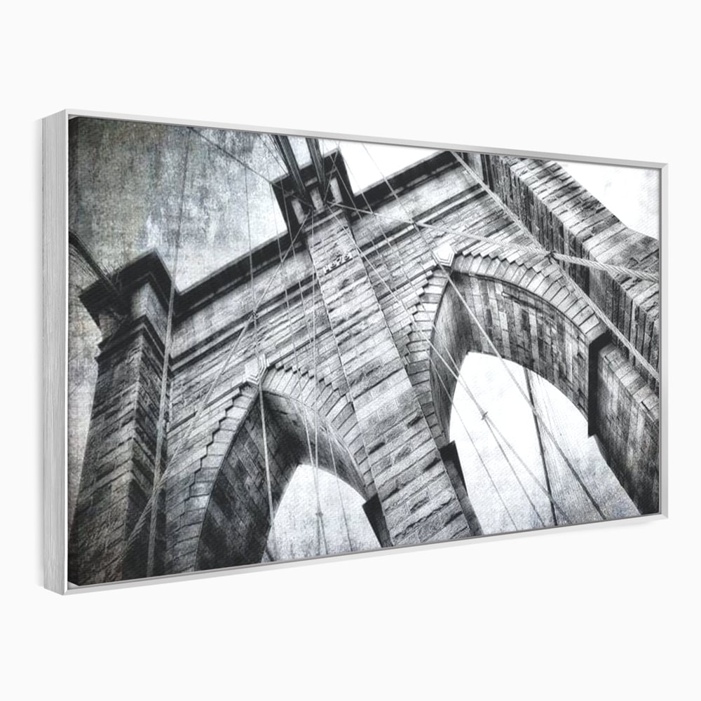 Tablou Canvas Premium, LuxCanva® O1041, Podul Brooklyn, New York, Arhitectura, Iconic, Pod, Infinit, Industrial, Urban, Atemporal, Stabilitate, Rezistenta, Maretie, Vis, Birou, Living, Dormitor