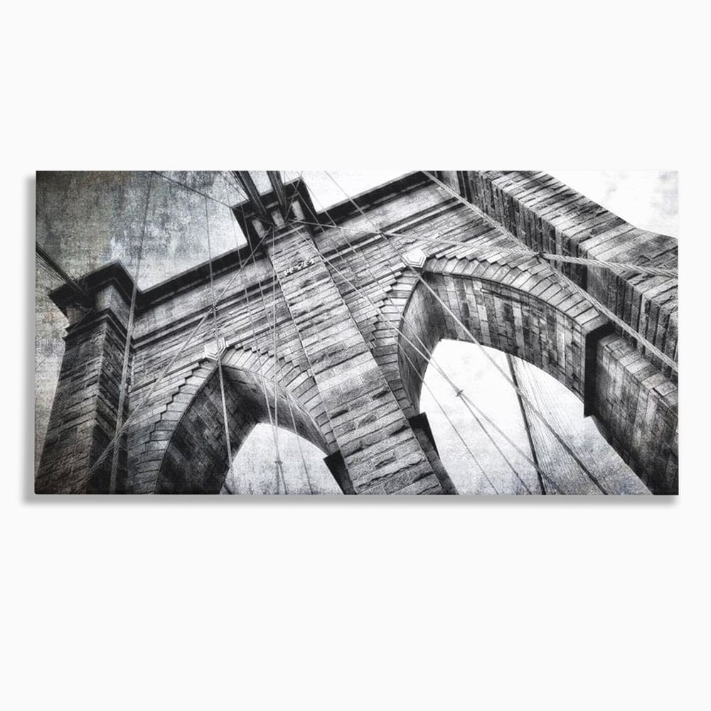 Tablou Canvas Premium, LuxCanva® O1041, Podul Brooklyn, New York, Arhitectura, Iconic, Pod, Infinit, Industrial, Urban, Atemporal, Stabilitate, Rezistenta, Maretie, Vis, Birou, Living, Dormitor