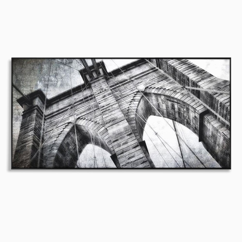 Tablou Canvas Premium, LuxCanva® O1041, Podul Brooklyn, New York, Arhitectura, Iconic, Pod, Infinit, Industrial, Urban, Atemporal, Stabilitate, Rezistenta, Maretie, Vis, Birou, Living, Dormitor