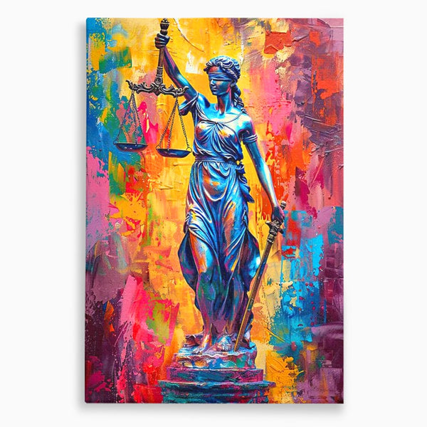 Tablou Canvas Premium, LuxCanva® O1042, Themis, Zeita Justitiei, Echilibru, Dreptate, Putere, Simbol, Balanta, Sabie, Echitate, Lege, Ordine, Adevar, Autoritate, Integritate, Birou, Living, Dormitor