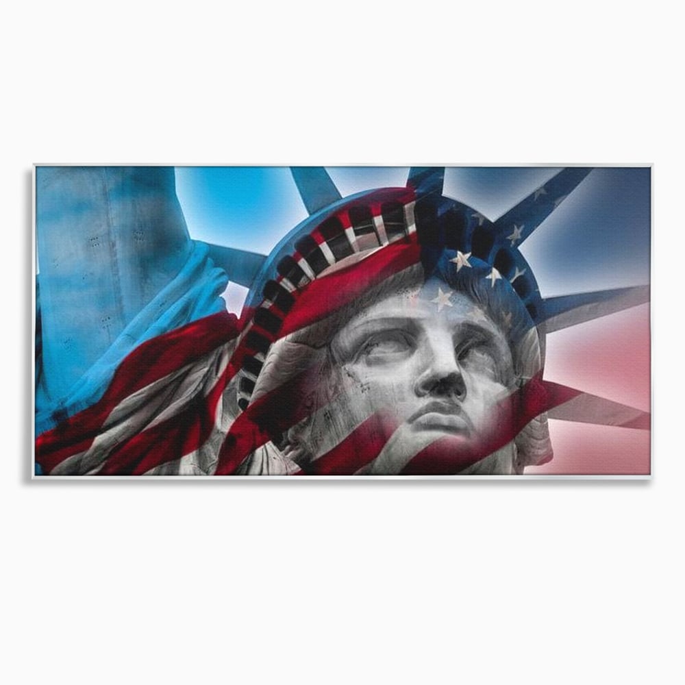 Tablou Canvas Premium, LuxCanva® O1047, Eterna Gardiana, Libertate, America, Spirit, Natiune, Steag, Vis, Patriotism, Simbol, Statuie, Identitate, Independenta, Democratic, Birou, Living, Dormitor