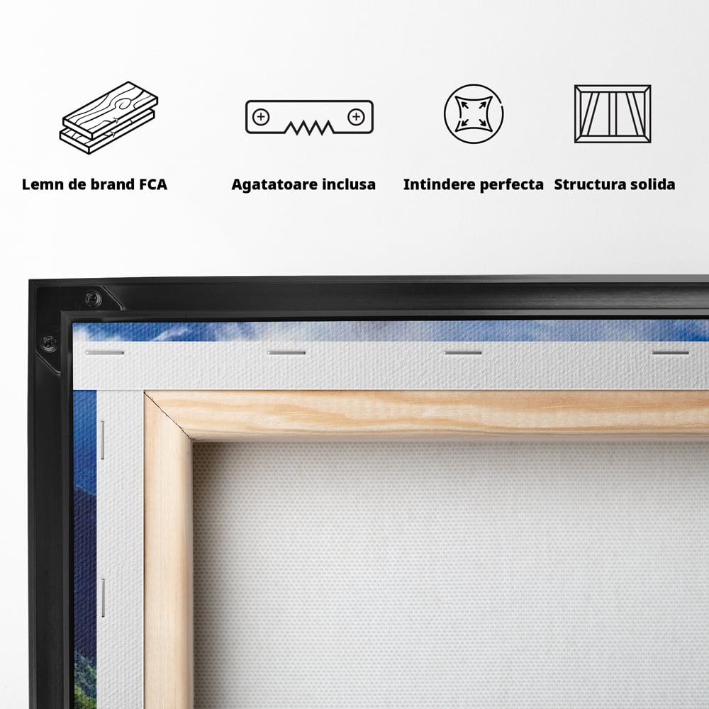Tablou Canvas Premium, LuxCanva® O1048, Orasul Pierdut al Incasilor, Machu Picchu, Comoara, Anzi, Taram, Zei, Mosternire, Cetate, Nori, Soare, Mister, Peru, Munti, Ruina, Birou, Living, Dormitor