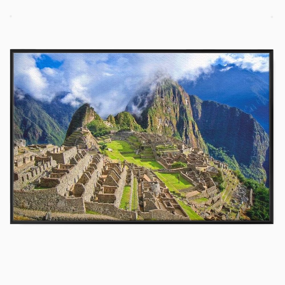 Tablou Canvas Premium, LuxCanva® O1048, Orasul Pierdut al Incasilor, Machu Picchu, Comoara, Anzi, Taram, Zei, Mosternire, Cetate, Nori, Soare, Mister, Peru, Munti, Ruina, Birou, Living, Dormitor