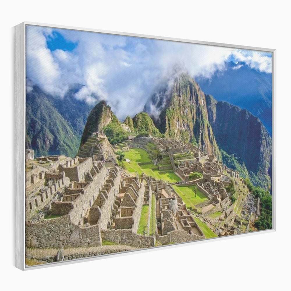 Tablou Canvas Premium, LuxCanva® O1048, Orasul Pierdut al Incasilor, Machu Picchu, Comoara, Anzi, Taram, Zei, Mosternire, Cetate, Nori, Soare, Mister, Peru, Munti, Ruina, Birou, Living, Dormitor