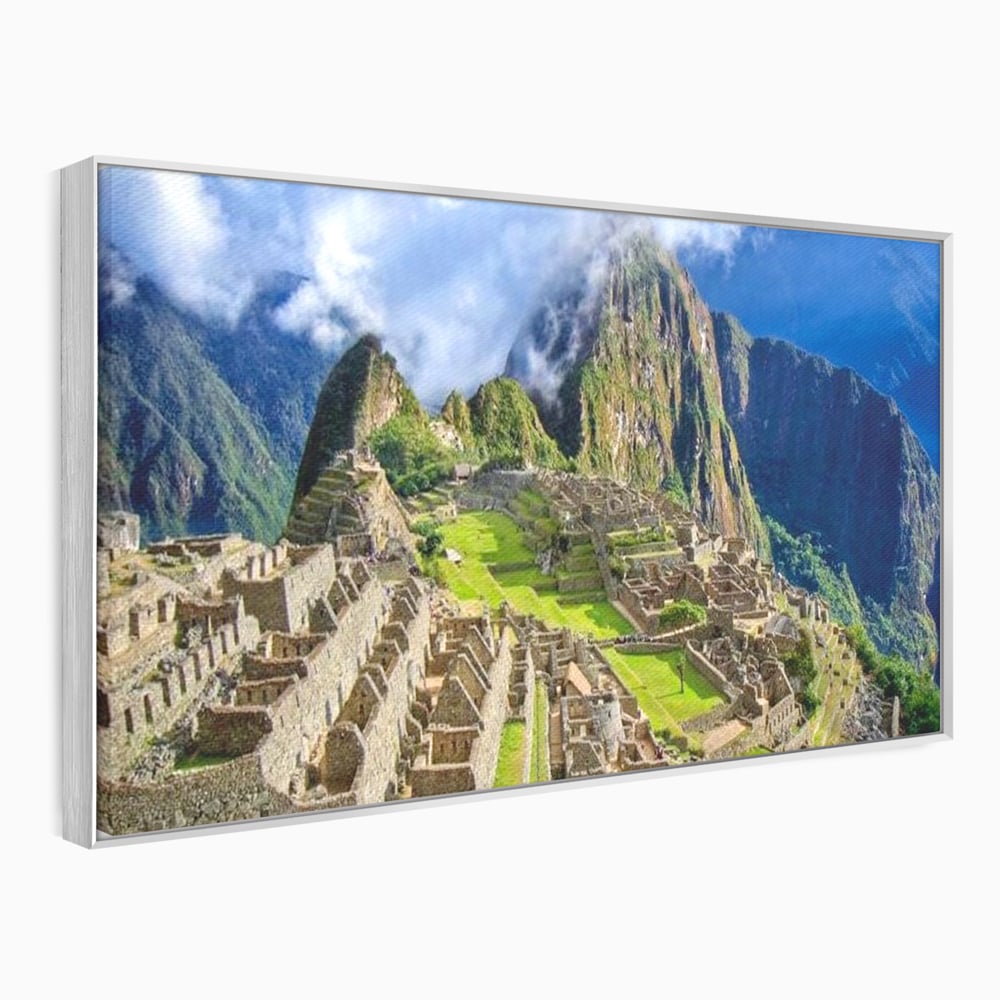 Tablou Canvas Premium, LuxCanva® O1048, Orasul Pierdut al Incasilor, Machu Picchu, Comoara, Anzi, Taram, Zei, Mosternire, Cetate, Nori, Soare, Mister, Peru, Munti, Ruina, Birou, Living, Dormitor