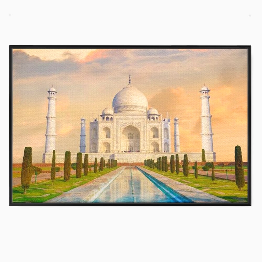 Tablou Canvas Premium, LuxCanva® O1049, Splendoarea Indiei, Taj Mahal, Eternitate, Marmura, Imparat, Palat, Arta, Patrimoniu, Cultural, Minune, Lume, Arhitectura, Univers, Birou, Living, Dormitor
