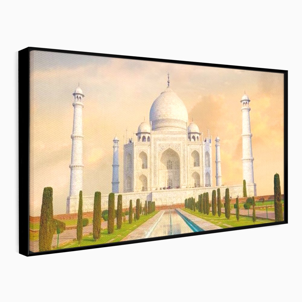Tablou Canvas Premium, LuxCanva® O1049, Splendoarea Indiei, Taj Mahal, Eternitate, Marmura, Imparat, Palat, Arta, Patrimoniu, Cultural, Minune, Lume, Arhitectura, Univers, Birou, Living, Dormitor