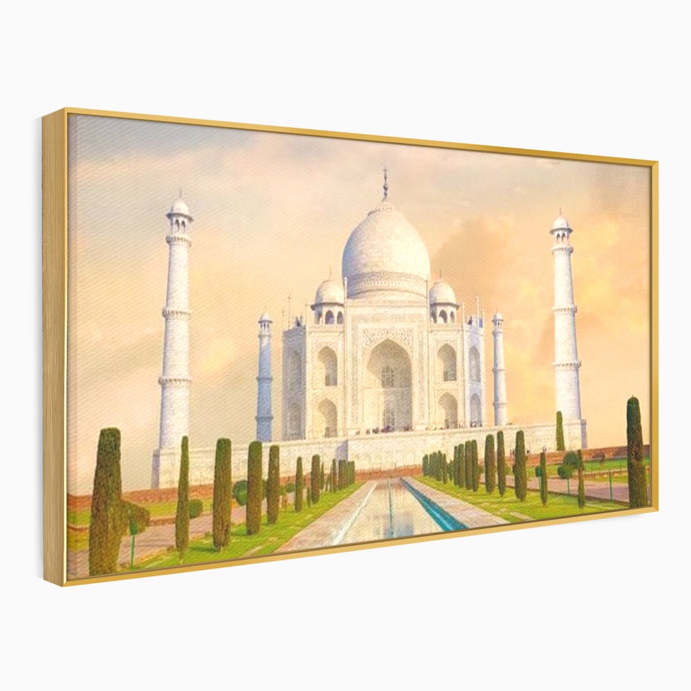 Tablou Canvas Premium, LuxCanva® O1049, Splendoarea Indiei, Taj Mahal, Eternitate, Marmura, Imparat, Palat, Arta, Patrimoniu, Cultural, Minune, Lume, Arhitectura, Univers, Birou, Living, Dormitor