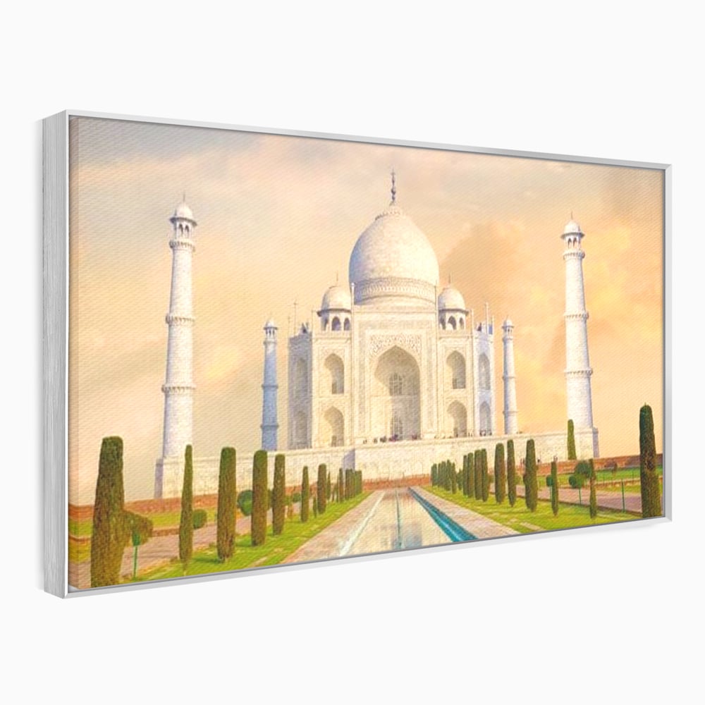 Tablou Canvas Premium, LuxCanva® O1049, Splendoarea Indiei, Taj Mahal, Eternitate, Marmura, Imparat, Palat, Arta, Patrimoniu, Cultural, Minune, Lume, Arhitectura, Univers, Birou, Living, Dormitor