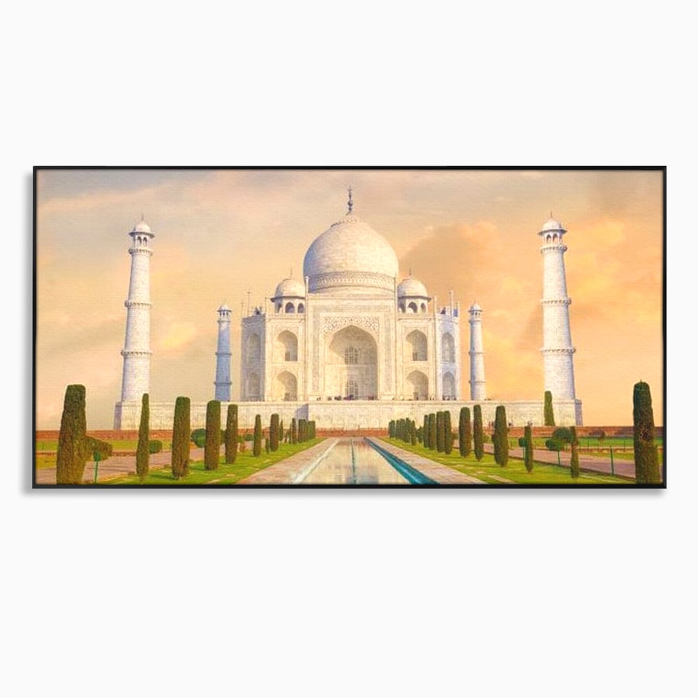 Tablou Canvas Premium, LuxCanva® O1049, Splendoarea Indiei, Taj Mahal, Eternitate, Marmura, Imparat, Palat, Arta, Patrimoniu, Cultural, Minune, Lume, Arhitectura, Univers, Birou, Living, Dormitor