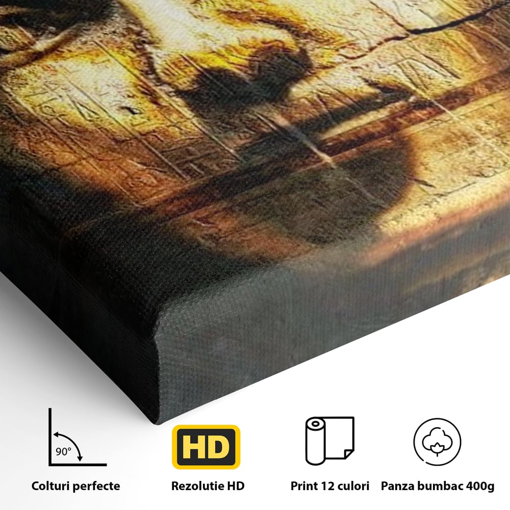 Leinwandbilder Premium, LuxCanva® O1051, Der ewige Tutanchamun, Pharao, Blick, Ägypten, Antike, Antike, Gesicht, Nil, Götter, Götter, Hieroglyphen, Geschichte, Mysterium, Mythologie, Königtum, Heilig, Symbolisch, Büro, Wohnen, Schlafzimmer