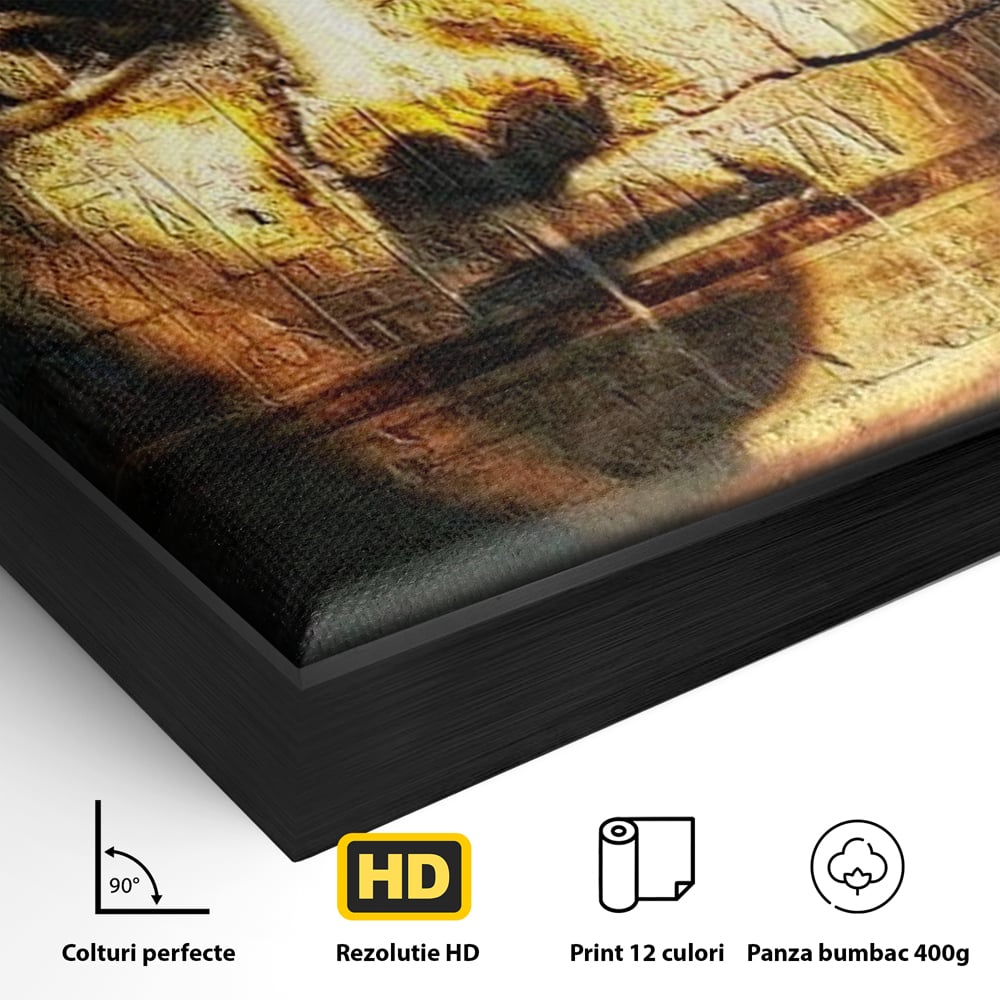 Leinwandbilder Premium, LuxCanva® O1051, Der ewige Tutanchamun, Pharao, Blick, Ägypten, Antike, Antike, Gesicht, Nil, Götter, Götter, Hieroglyphen, Geschichte, Mysterium, Mythologie, Königtum, Heilig, Symbolisch, Büro, Wohnen, Schlafzimmer