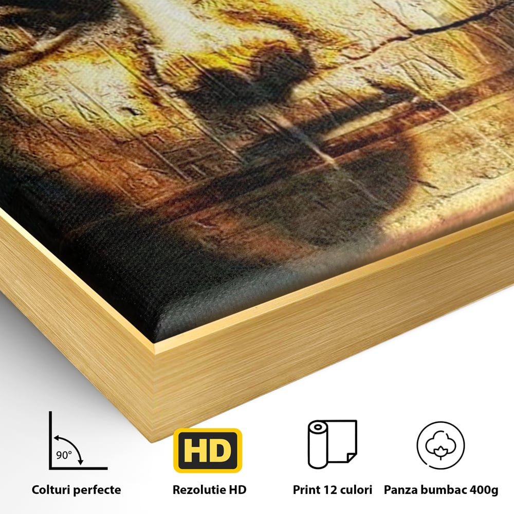 Leinwandbilder Premium, LuxCanva® O1051, Der ewige Tutanchamun, Pharao, Blick, Ägypten, Antike, Antike, Gesicht, Nil, Götter, Götter, Hieroglyphen, Geschichte, Mysterium, Mythologie, Königtum, Heilig, Symbolisch, Büro, Wohnen, Schlafzimmer