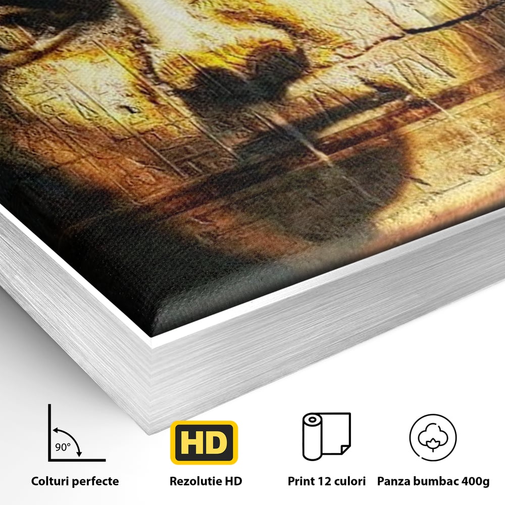 Leinwandbilder Premium, LuxCanva® O1051, Der ewige Tutanchamun, Pharao, Blick, Ägypten, Antike, Antike, Gesicht, Nil, Götter, Götter, Hieroglyphen, Geschichte, Mysterium, Mythologie, Königtum, Heilig, Symbolisch, Büro, Wohnen, Schlafzimmer