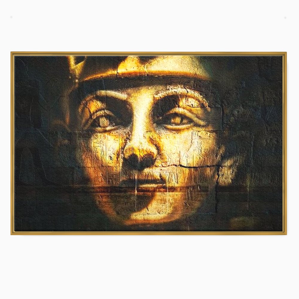 Leinwandbilder Premium, LuxCanva® O1051, Der ewige Tutanchamun, Pharao, Blick, Ägypten, Antike, Antike, Gesicht, Nil, Götter, Götter, Hieroglyphen, Geschichte, Mysterium, Mythologie, Königtum, Heilig, Symbolisch, Büro, Wohnen, Schlafzimmer