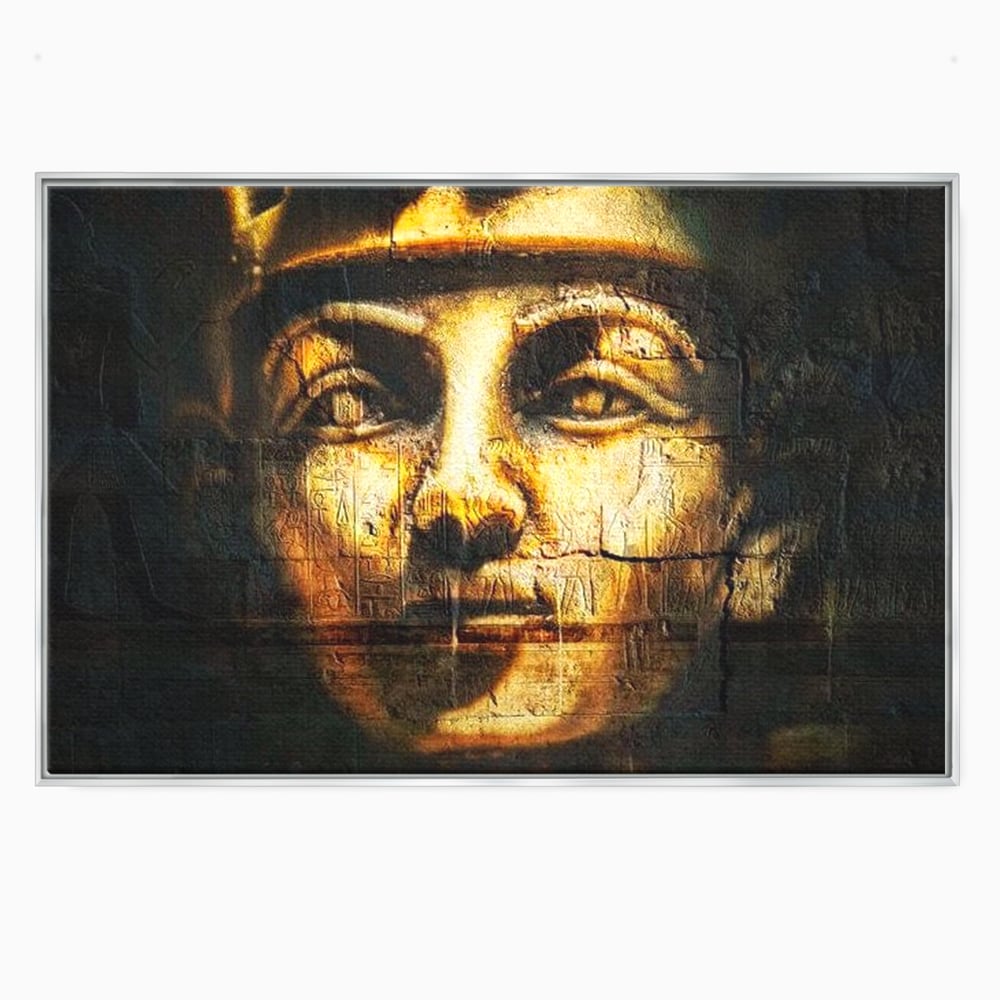 Leinwandbilder Premium, LuxCanva® O1051, Der ewige Tutanchamun, Pharao, Blick, Ägypten, Antike, Antike, Gesicht, Nil, Götter, Götter, Hieroglyphen, Geschichte, Mysterium, Mythologie, Königtum, Heilig, Symbolisch, Büro, Wohnen, Schlafzimmer