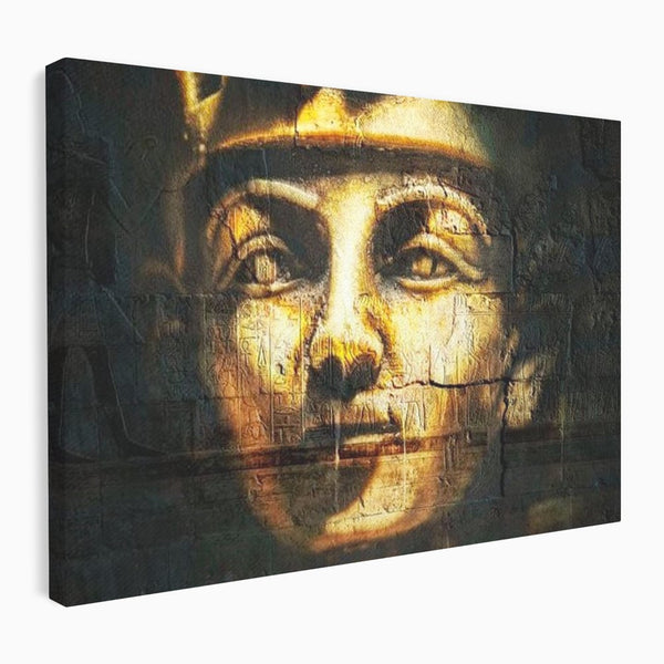 Leinwandbilder Premium, LuxCanva® O1051, Der ewige Tutanchamun, Pharao, Blick, Ägypten, Antike, Antike, Gesicht, Nil, Götter, Götter, Hieroglyphen, Geschichte, Mysterium, Mythologie, Königtum, Heilig, Symbolisch, Büro, Wohnen, Schlafzimmer