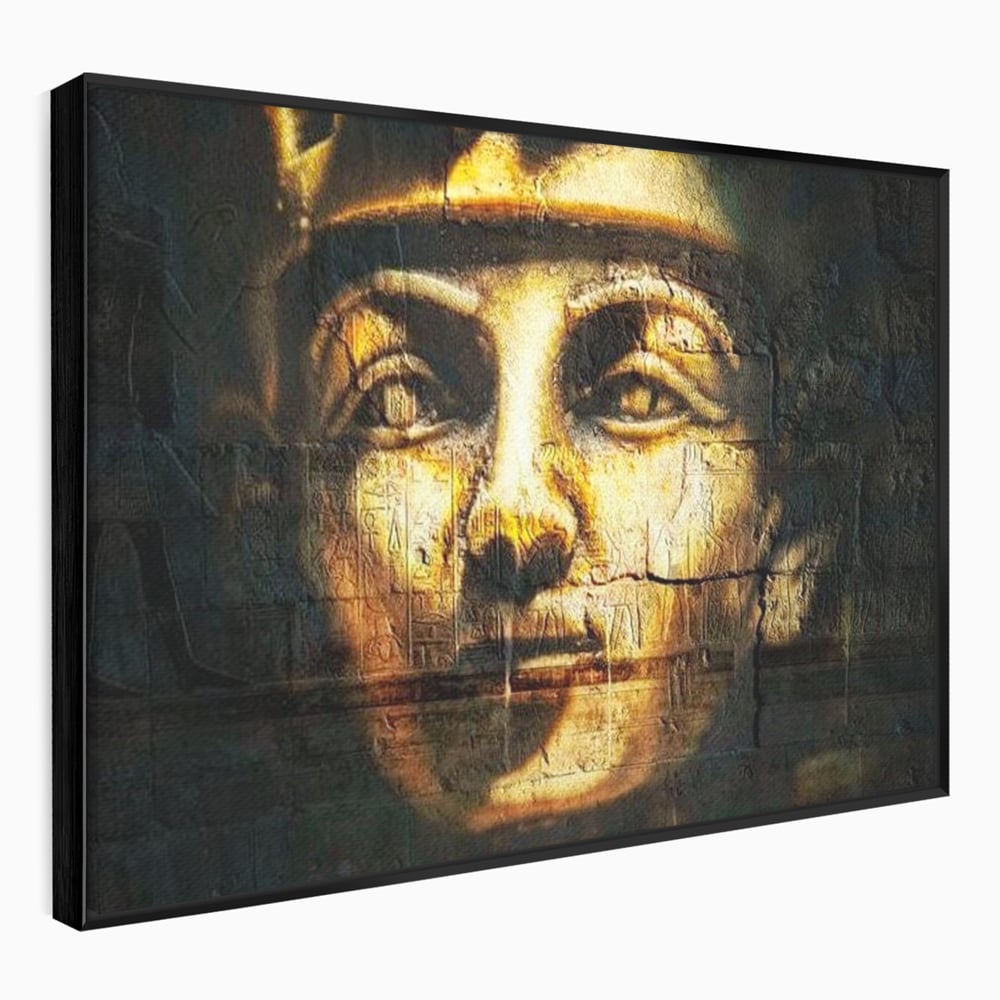 Leinwandbilder Premium, LuxCanva® O1051, Der ewige Tutanchamun, Pharao, Blick, Ägypten, Antike, Antike, Gesicht, Nil, Götter, Götter, Hieroglyphen, Geschichte, Mysterium, Mythologie, Königtum, Heilig, Symbolisch, Büro, Wohnen, Schlafzimmer