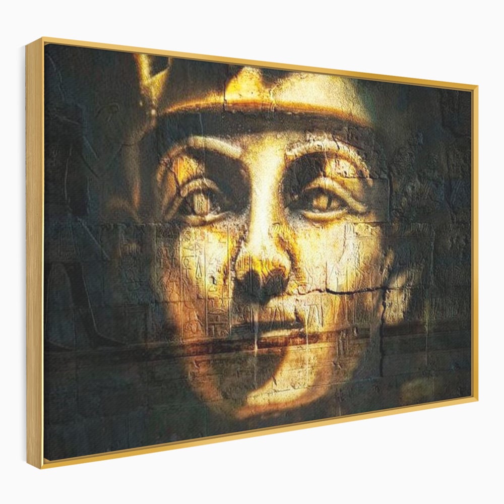 Leinwandbilder Premium, LuxCanva® O1051, Der ewige Tutanchamun, Pharao, Blick, Ägypten, Antike, Antike, Gesicht, Nil, Götter, Götter, Hieroglyphen, Geschichte, Mysterium, Mythologie, Königtum, Heilig, Symbolisch, Büro, Wohnen, Schlafzimmer