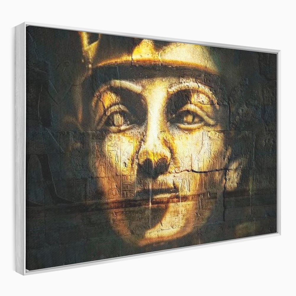 Leinwandbilder Premium, LuxCanva® O1051, Der ewige Tutanchamun, Pharao, Blick, Ägypten, Antike, Antike, Gesicht, Nil, Götter, Götter, Hieroglyphen, Geschichte, Mysterium, Mythologie, Königtum, Heilig, Symbolisch, Büro, Wohnen, Schlafzimmer